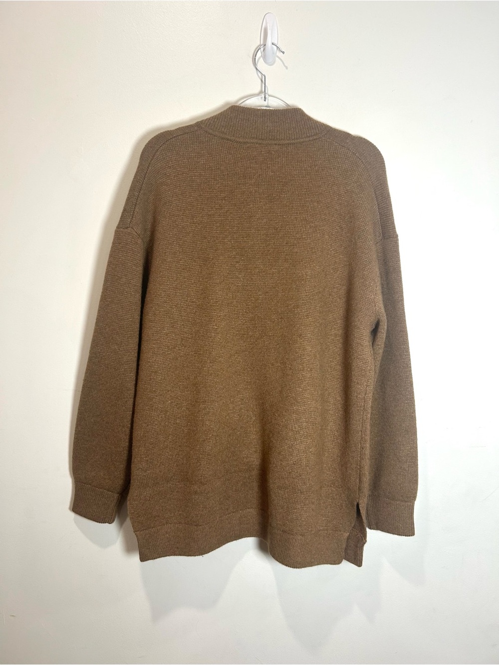 NEW J.Crew Full-Zip Flight Sweater Jacket Oversized Womens S Wool Blend Brown - Picture 12 of 13